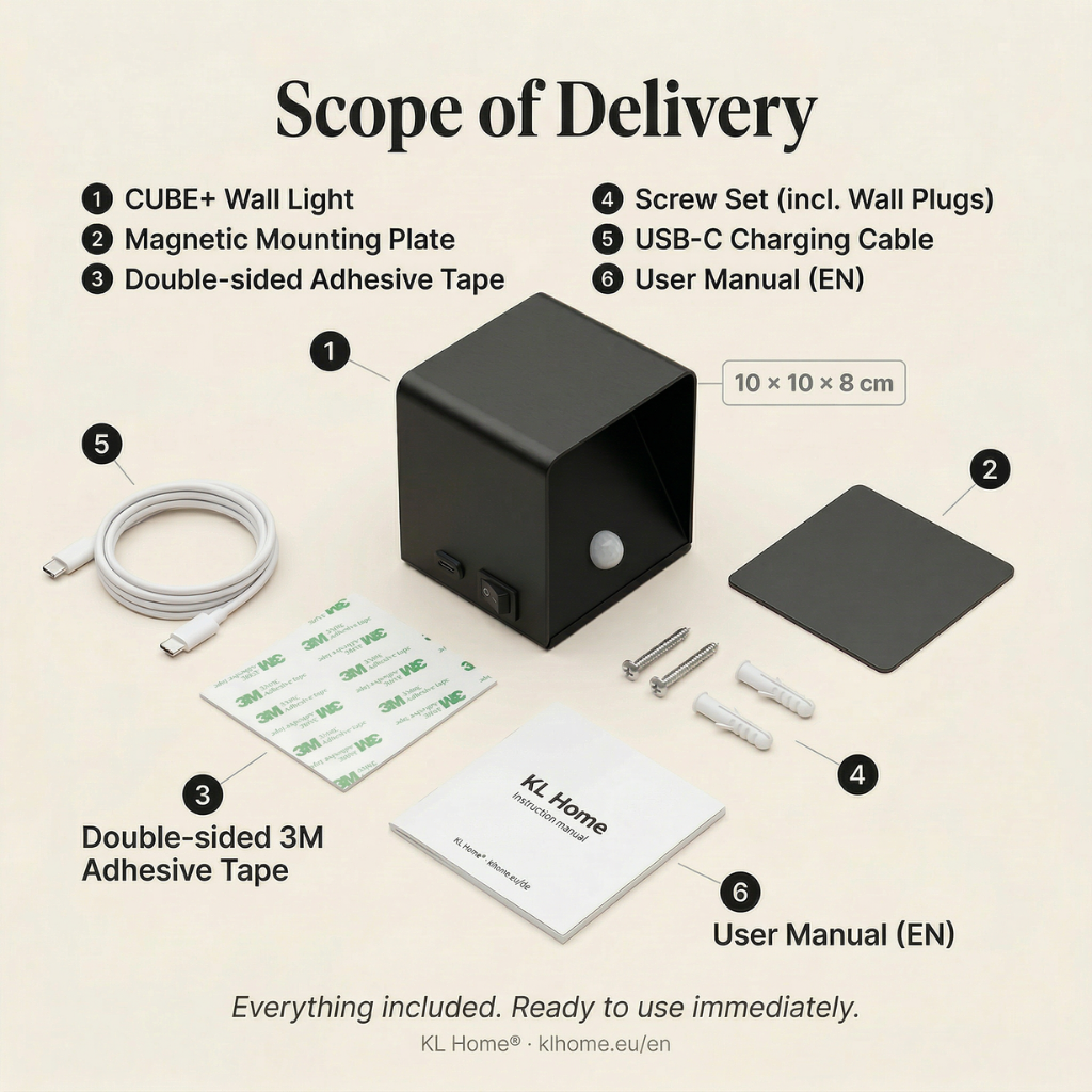 CUBE Wall lamp | Rechargeable