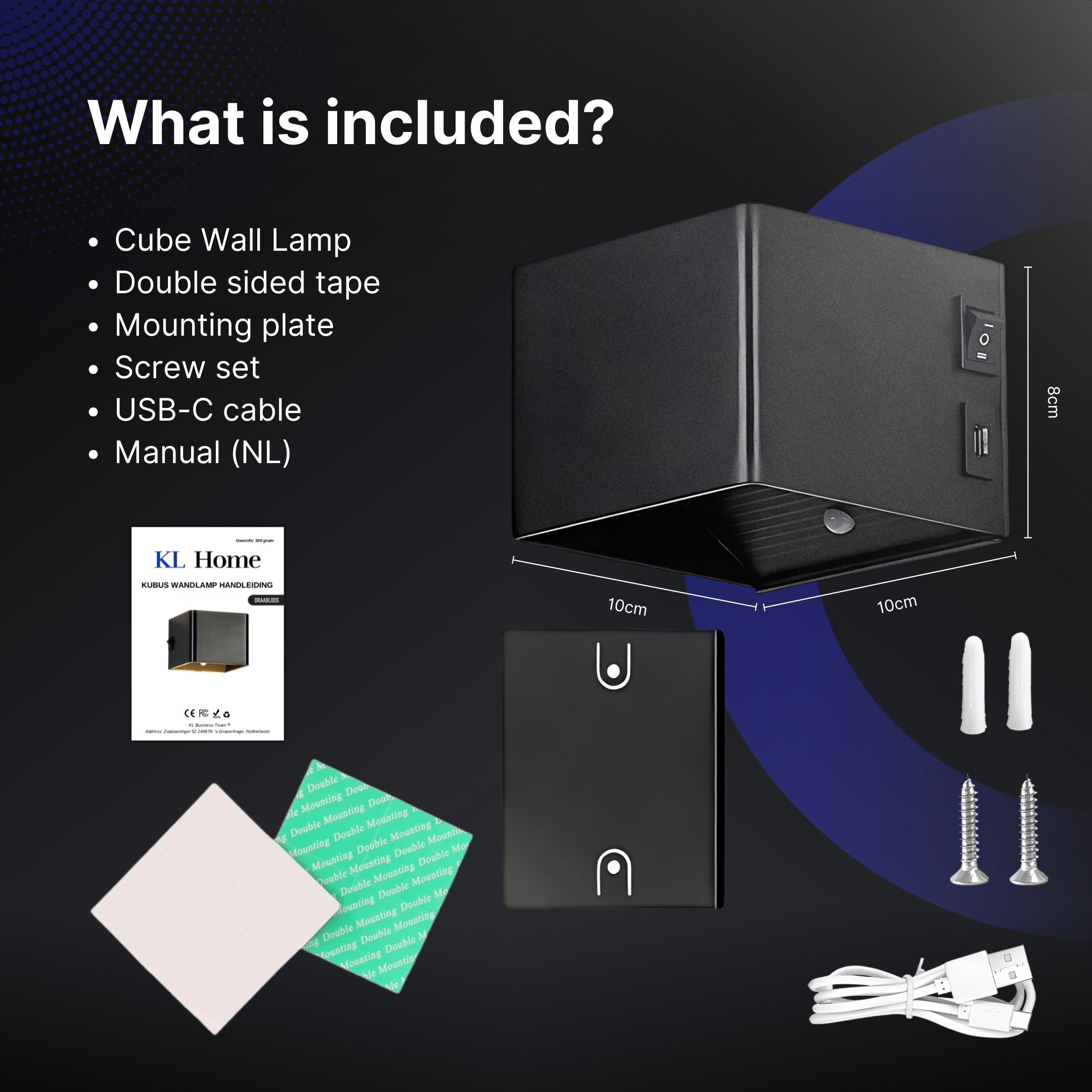 CUBE Wall lamp | Rechargeable